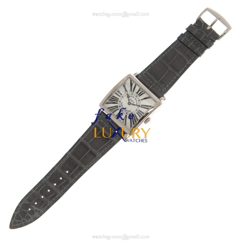 Franck Muller 6002 M QZ R OG-GREY Quartz 18kt White Gold Master Square Replica Watch, Silver Dial - Image 2