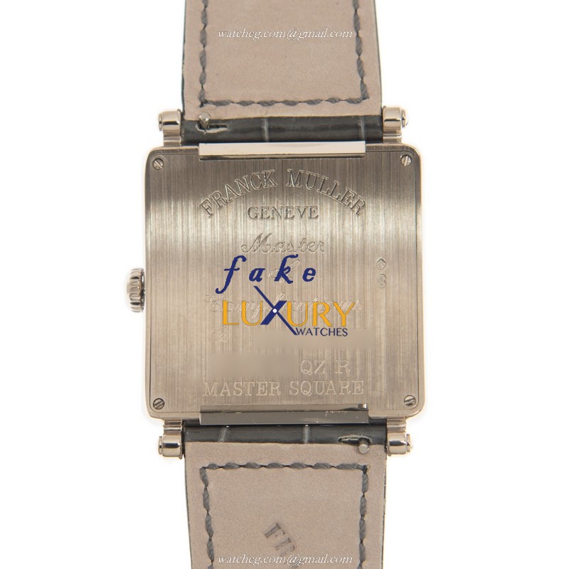 Franck Muller 6002 M QZ R OG-GREY Quartz 18kt White Gold Master Square Replica Watch, Silver Dial - Image 3