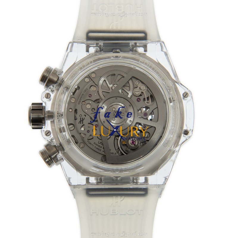 Hublot 441.JX.4802.RT.4099 Automatic 18kt White Gold Sapphire Replica Watch, Swiss Movement - Image 3