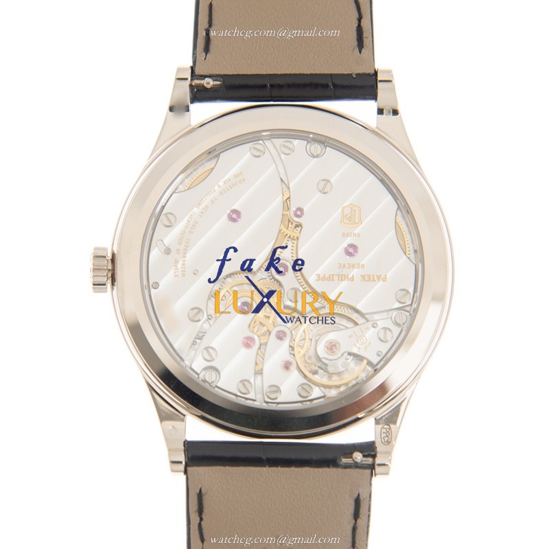 Patek Philippe 6119G-001 Calatrava Replica Watch With Manual Wind Gray Dial 18kt White Gold - Image 3