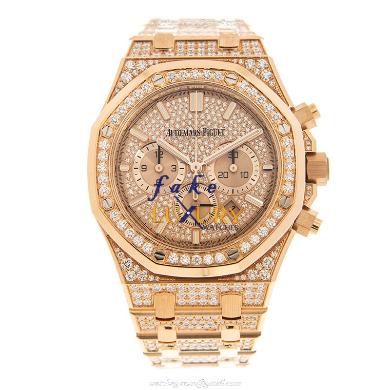 Audemars Piguet Royal Oak 26333OR.ZZ.1222OR.01 Replica Watch, Automatic, Rose Gold & Diamonds - Image 2