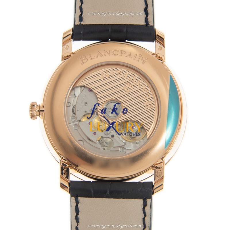 Blancpain 6654-3640-55B CLASSIQUE Replica Watch - Automatic - Blue Dial - Rose Gold Case - Image 3