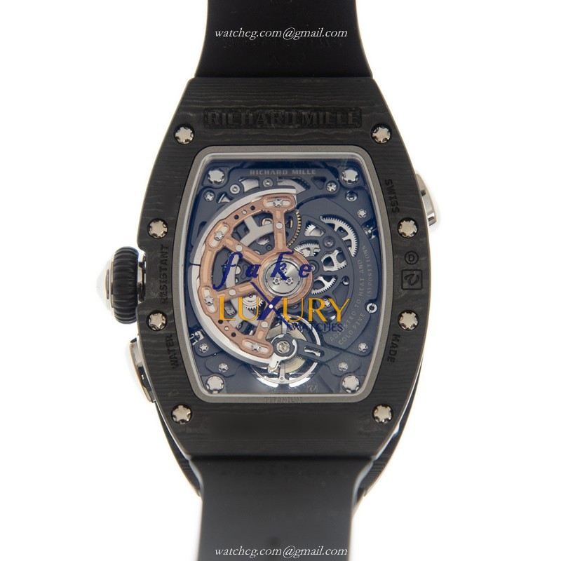 Richard Mille RM037TI-CA Automatic Ceramic Transparent Dial Rubber Strap Replica Watch - Image 3