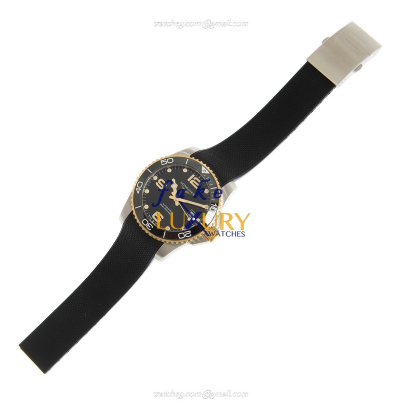 Longines L3.781.3.56.9 Conquest Replica Watch Automatic Black Dial Steel Rubber - Image 2