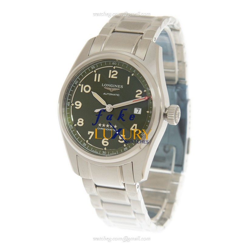 Longines Spirit L3.810.4.03.6 Replica Watch, Automatic, Green Dial, Steel Bracelet - Image 3