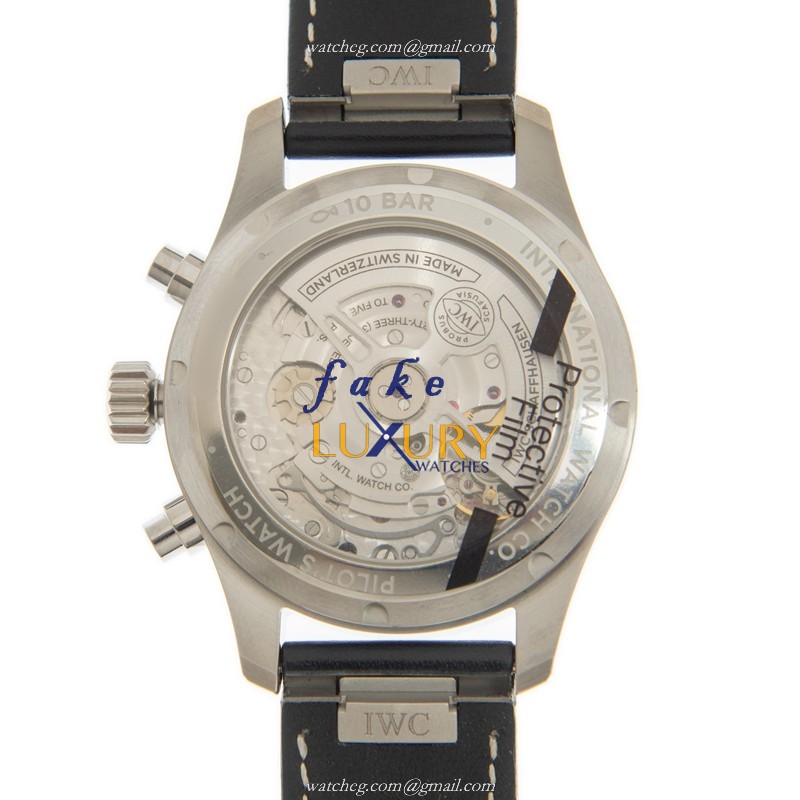IW388101 - IWC Pilots Automatic Replica Watch Blue Dial Steel Leather - Image 3