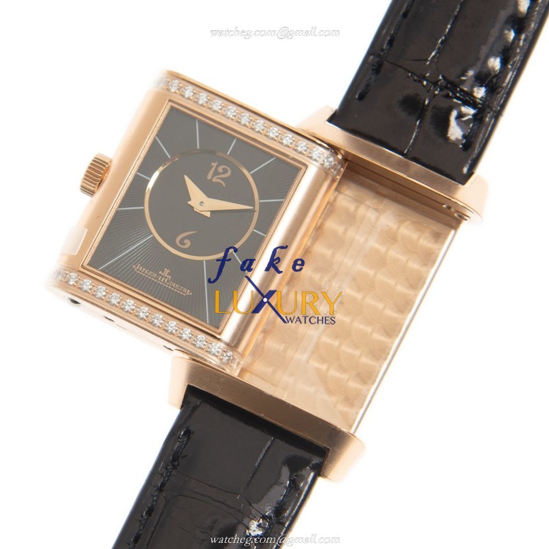 Jaeger-Lecoultre Q2662430 REVERSO Manual Wind 18kt Rose Gold & Diamonds Replica Watch, Swiss - Image 3