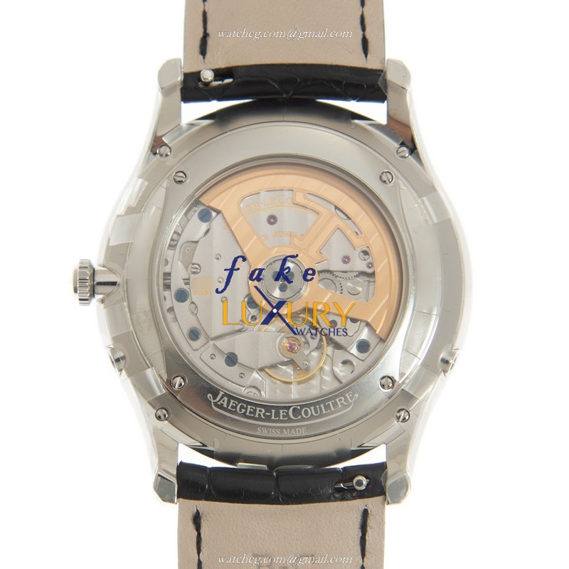 Jaeger-Lecoultre Q1368430 | Automatic | Steel | Silver Dial | Black Leather Strap Replica Watch - Image 3