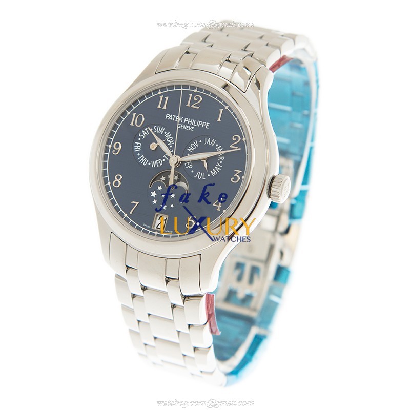 Patek Philippe 4947/1A-001 Replica Watch, Automatic Movement, Blue Dial, Stainless Steel Case - Image 3