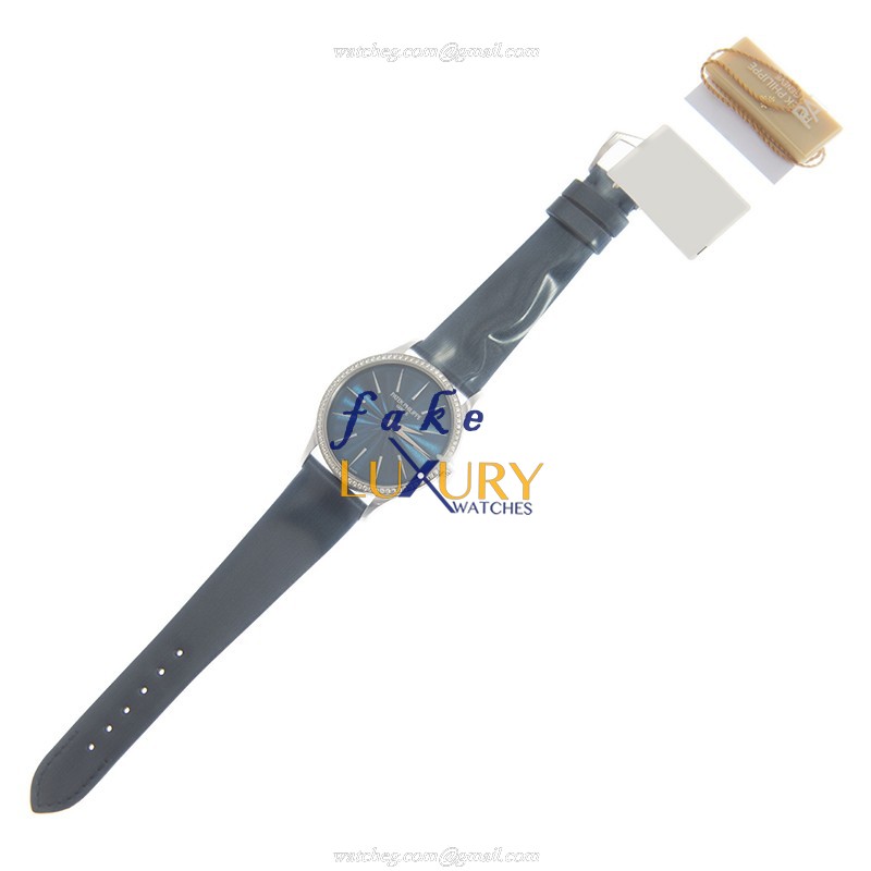 Patek Philippe 4997/200G-001 Calatrava Replica Watch, Automatic, Blue Dial, 18kt White Gold & - Image 2