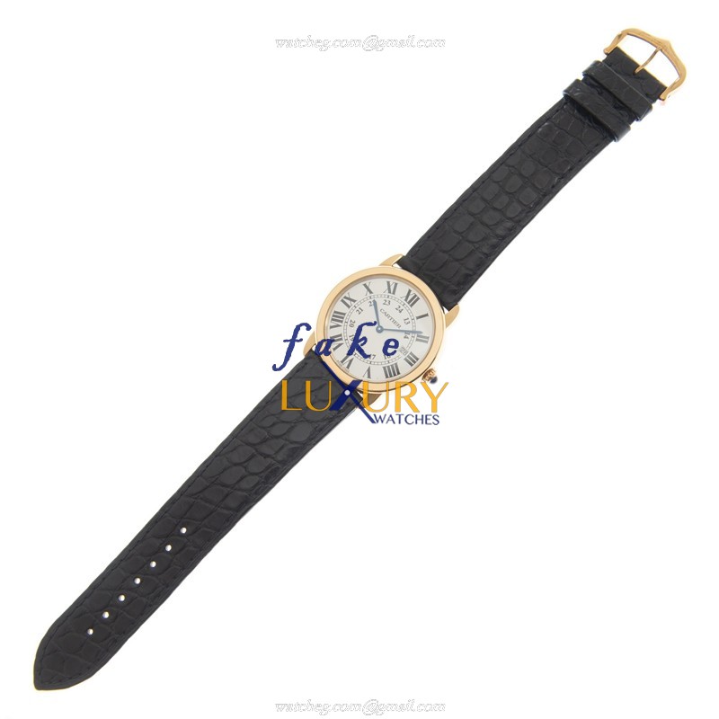 Cartier W6700455 RONDE SOLO DE CARTIER Quartz 18kt Yellow Gold Watch - Black Dial Replica - Image 2