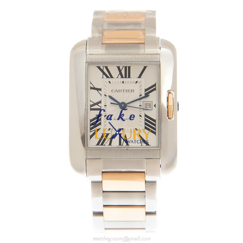 Cartier W5310037 Replica Watch, Automatic, Silver Dial, Stainless Steel Case, PVD Silver Strap - Image 2