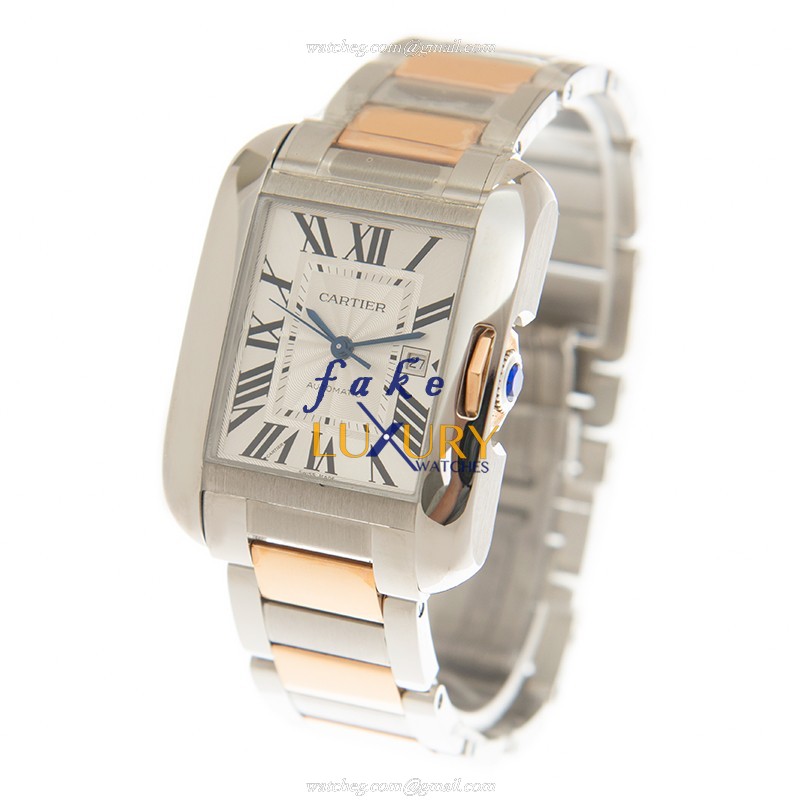 Cartier W5310037 Replica Watch, Automatic, Silver Dial, Stainless Steel Case, PVD Silver Strap - Image 3