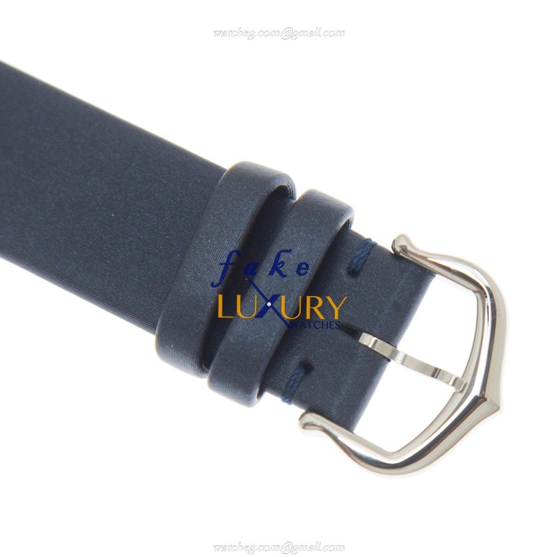 Cartier W4BL0003 Ballon Blanc de Cartier Replica Watch, Quartz, Silver Dial, Blue Silk Strap - Image 4