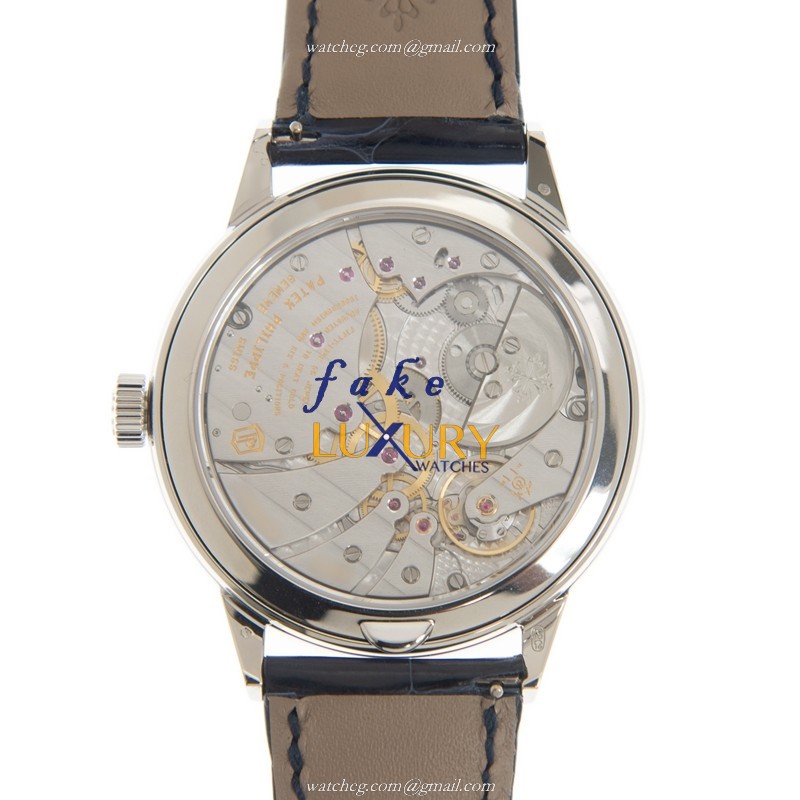 Patek Philippe 5236P-001 Replica Watch - Automatic Platinum - Dark Blue Dial Alligator Strap - Image 3