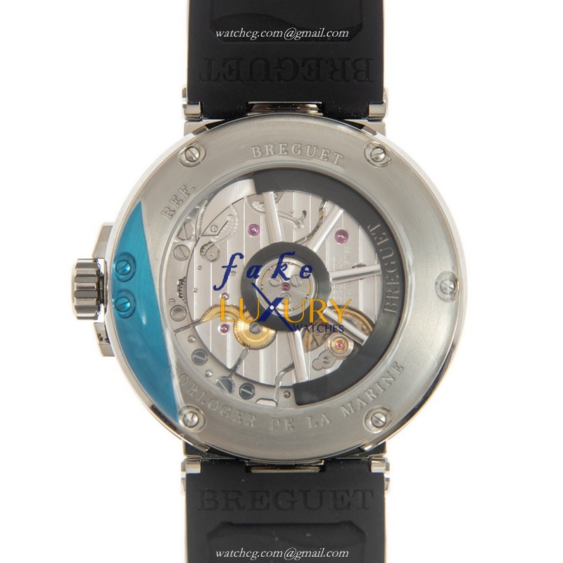 5517TI/G2/5ZU - Breguet MARINE Replica Watch Automatic Titanium Gray Dial Rubber Strap - Image 3