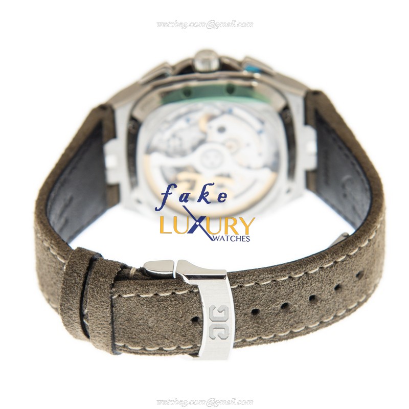 Glashutte Replica Watch 1-37-02-06-02-35 Automatic Movement, Blue Dial, Brown Leather Strap - Image 5