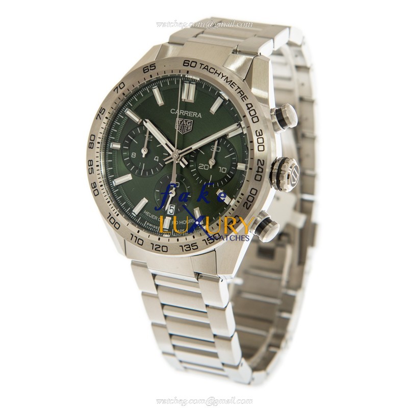 Tag Heuer Carrera CBN2A10.BA0643 Replica Watch, Green Dial, Steel Bracelet, Automatic - Image 3