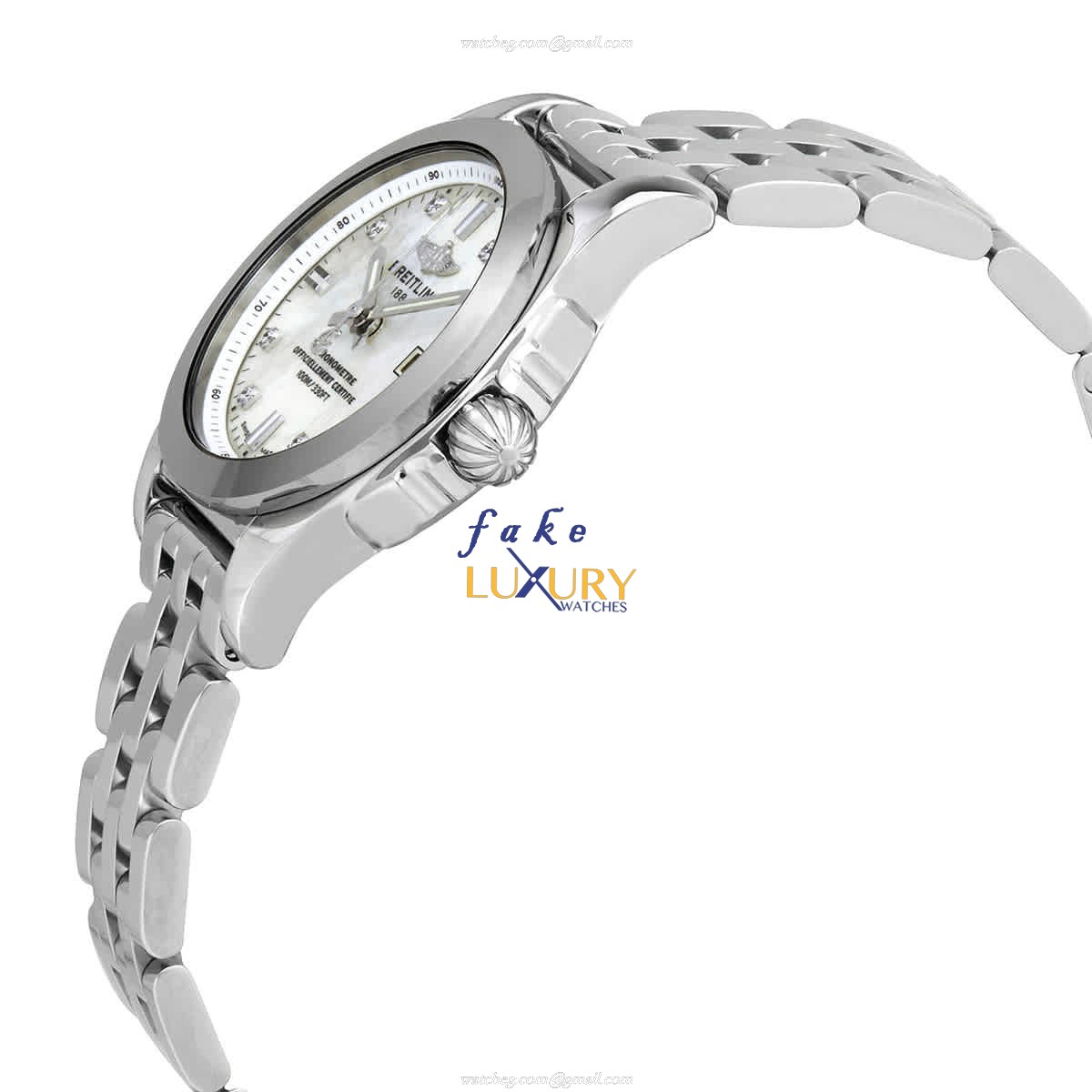 Breitling W72348121A2A1 Galactic Replica Watch Quartz White Mother of Pearl Dial Steel - Image 2