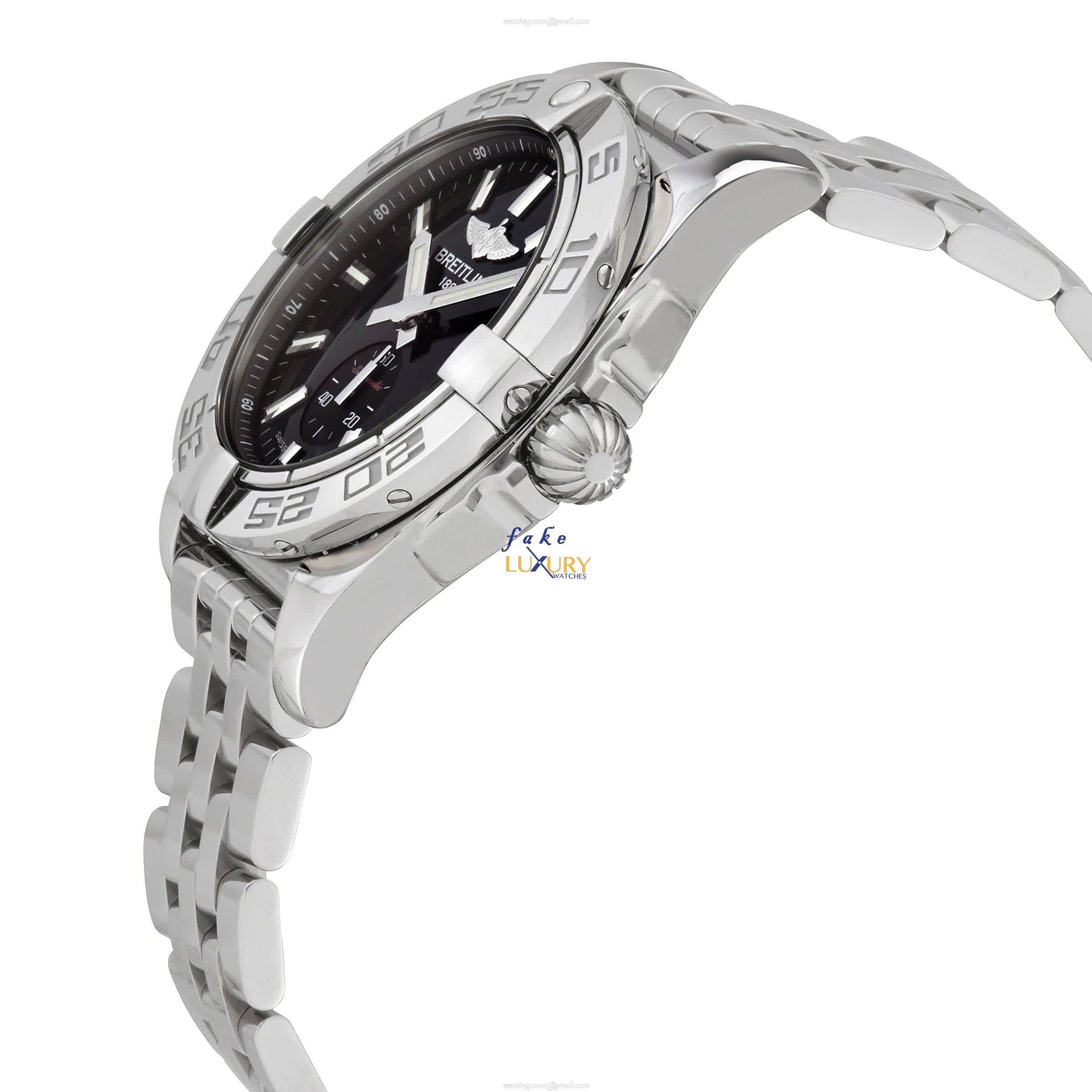 Breitling A37330121B1A1 Galactic Replica Watch, Black Dial, Steel Bracelet, Automatic - Image 2
