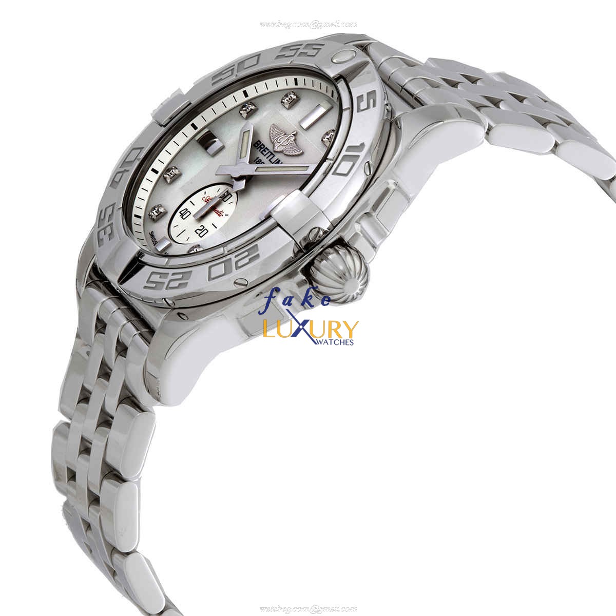 Breitling Galactic A37330121A1A1 Automatic White Dial Silver Steel Replica Watch - Image 2
