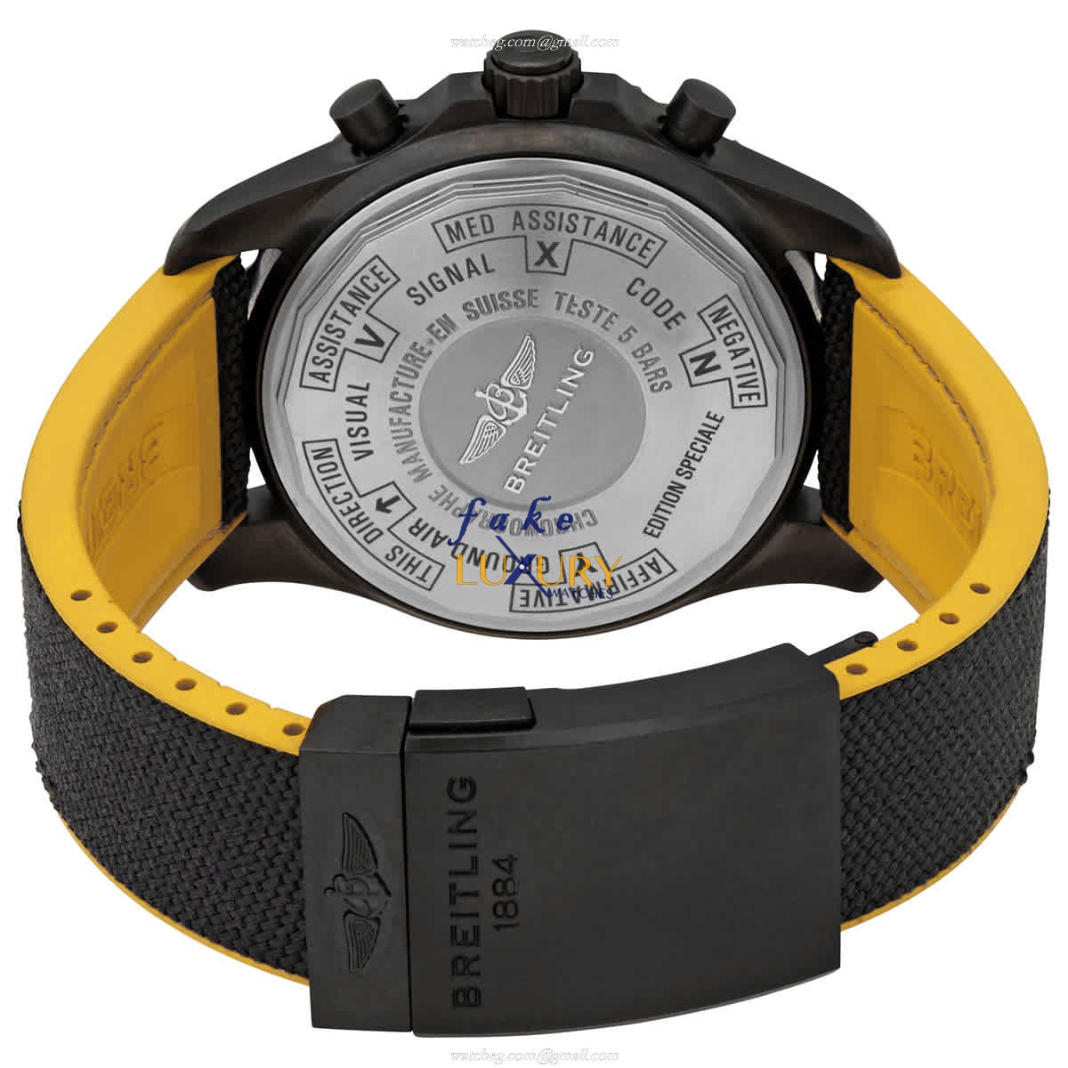 Breitling M7836622/BD39-257S CHRONOSPACE Replica Watch - Black Dial - Steel Case - Canvas Strap - Image 3