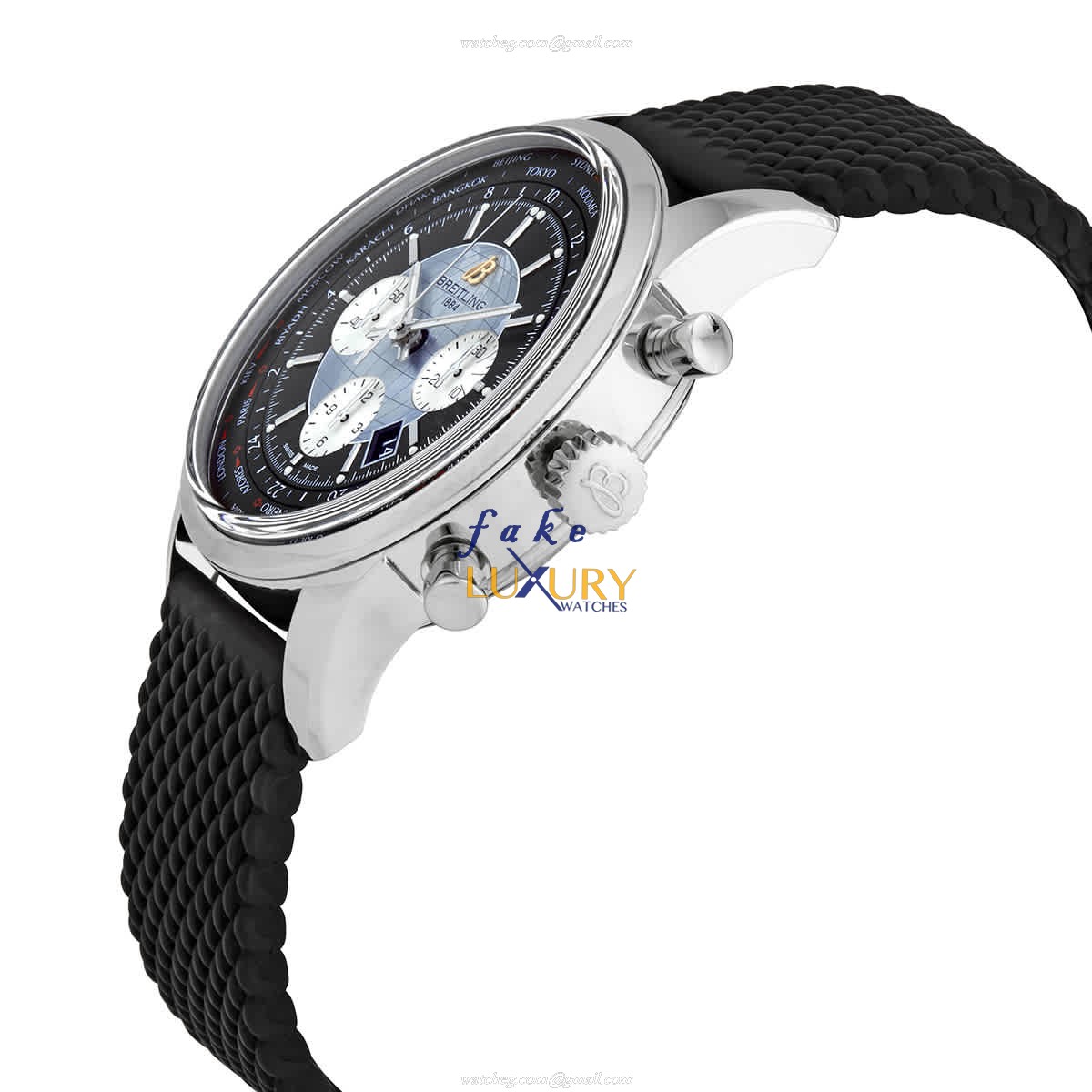 Breitling AB0510U4/BB62 440X-A20D.1 | Transocean Chronograph Automatic Steel Black Rubber | Replica - Image 2