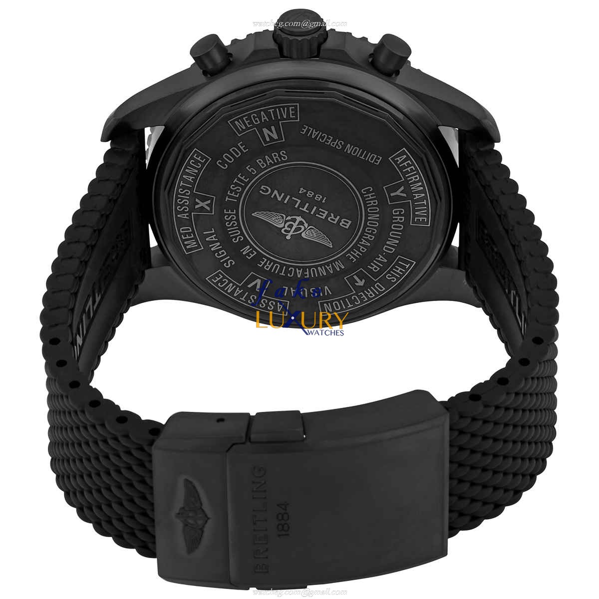 Breitling M78367101B1S1 CHRONOSPACE Quartz Black Dial Rubber Strap Steel Replica Watch - Image 3