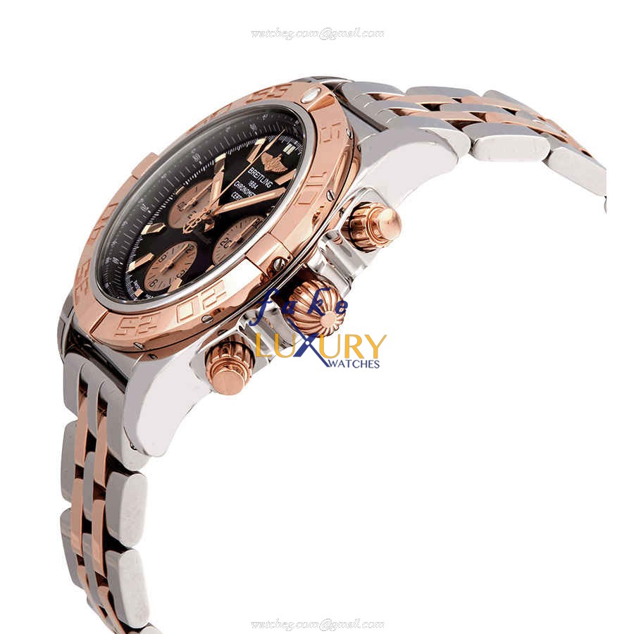 Breitling Chronomat B01 CB0110121B1C1 Automatic Rose Gold Steel Black Dial Replica Watch - Image 2
