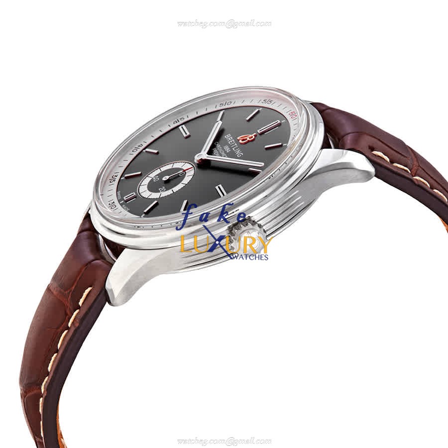 Breitling A37340351B1P1 Premier Replica Watch, Gray Dial, Automatic Movement, Steel Case - Image 2