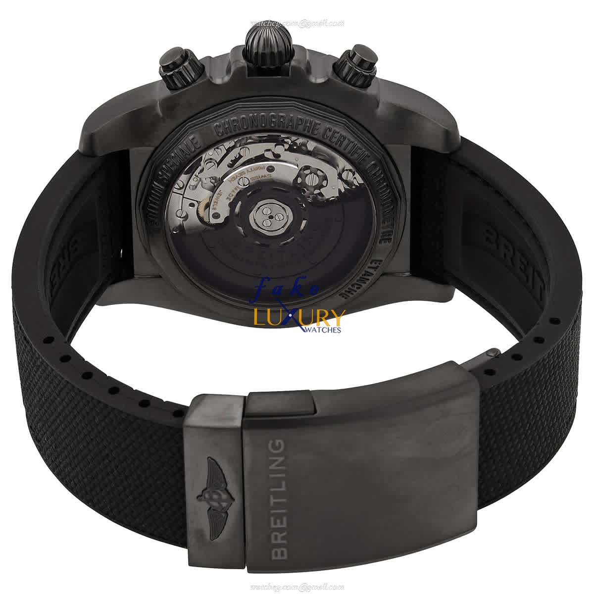 Breitling Chronomat B01 Replica Watch MB0111C3-BE35 with Automatic Movement, Black Dial on Canvas - Image 3
