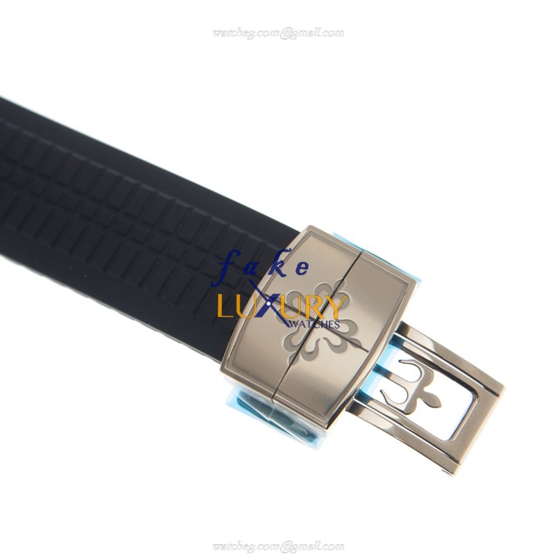 Patek Philippe 5968G-001 Aquanaut - Replica Watch - Automatic - 18kt White Gold - Blue Dial - Image 4