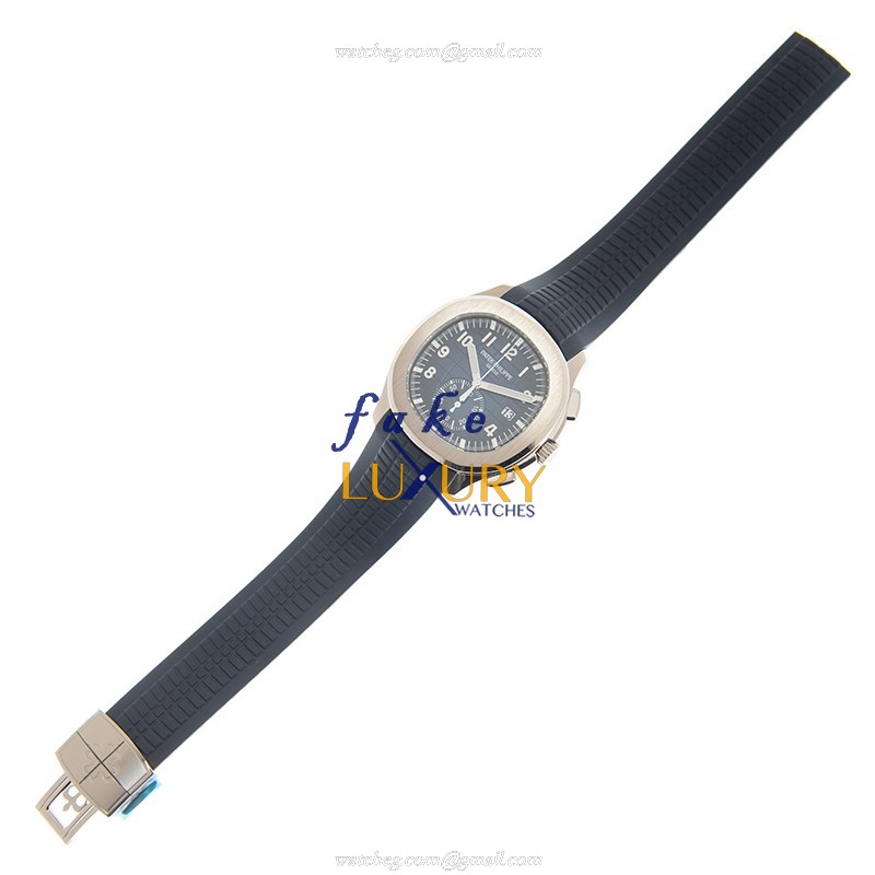 Patek Philippe 5968G-001 Aquanaut - Replica Watch - Automatic - 18kt White Gold - Blue Dial - Image 2