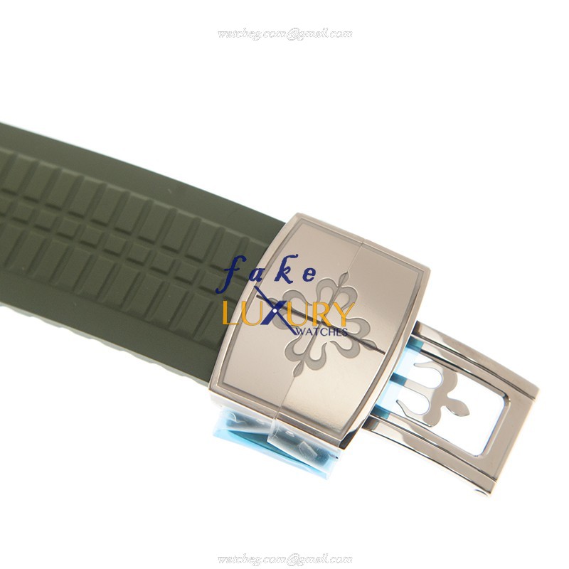 5968G-010 - Patek Philippe Aquanaut Replica Watch 42mm Automatic Green Dial Rubber - Image 4