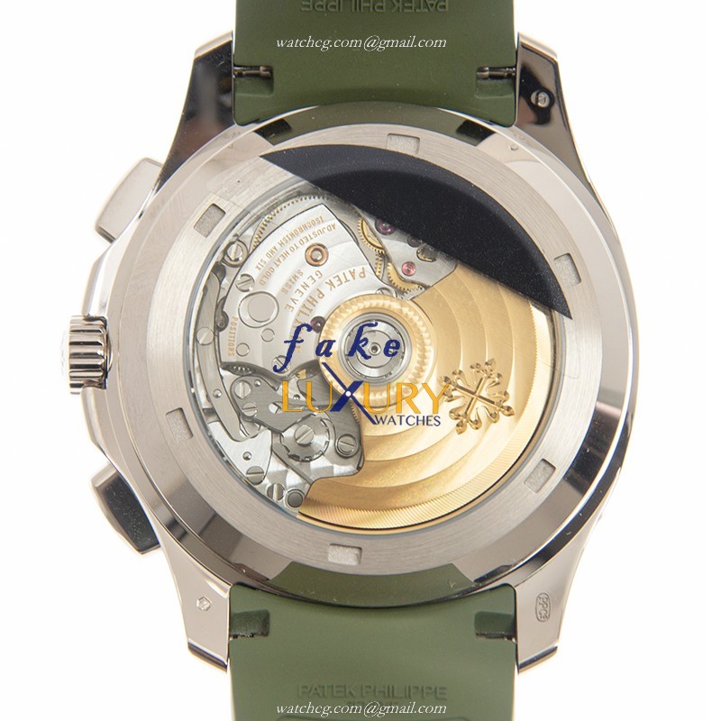5968G-010 - Patek Philippe Aquanaut Replica Watch 42mm Automatic Green Dial Rubber - Image 3