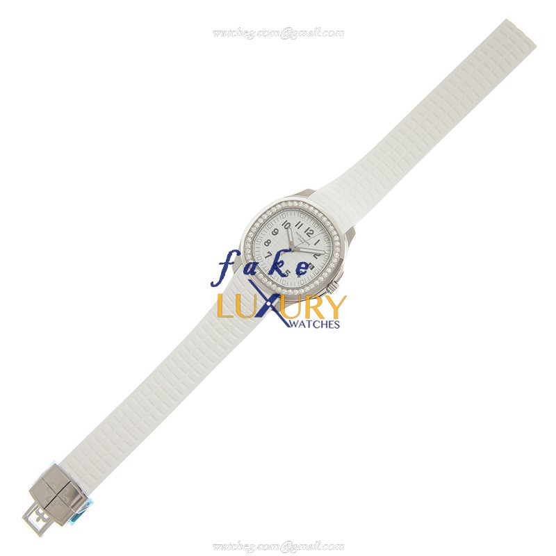 Patek Philippe 5267/200A-010 Aquanaut - Replica Watch - Quartz - White Dial - Steel & Diamonds - Image 2