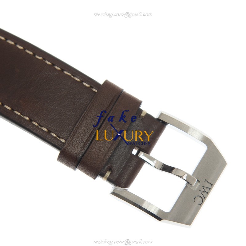 IWC IW388103 Pilots Automatic Stainless Steel Green Dial Brown Leather Replica Watch - Image 4