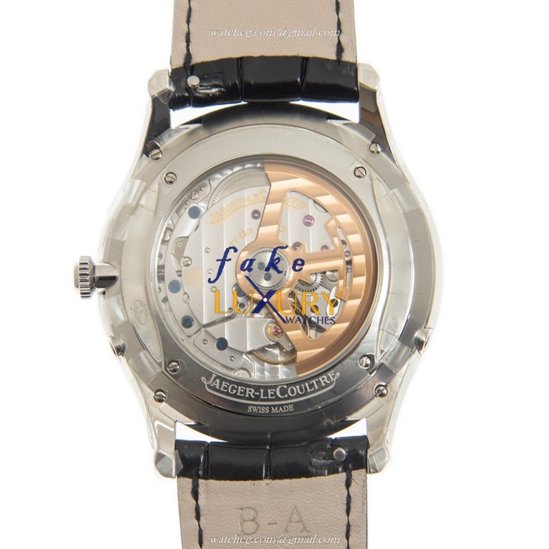 Jaeger-Lecoultre Q1368480 Replica Watch, Automatic, Stainless Steel, Blue Dial, Leather Strap - Image 3