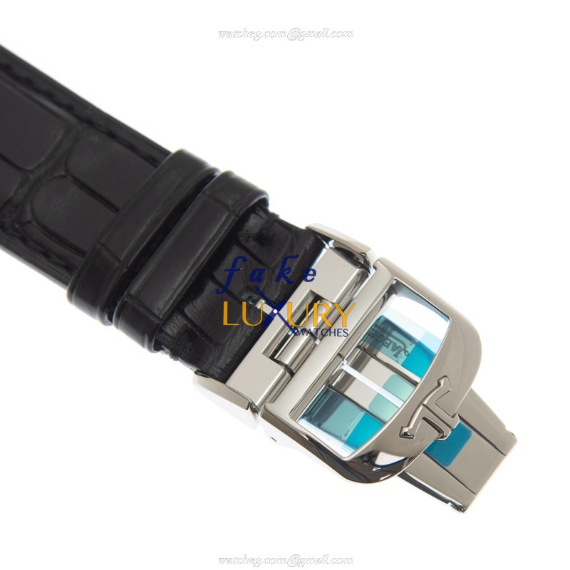 Jaeger-Lecoultre Q1368480 Replica Watch, Automatic, Stainless Steel, Blue Dial, Leather Strap - Image 4