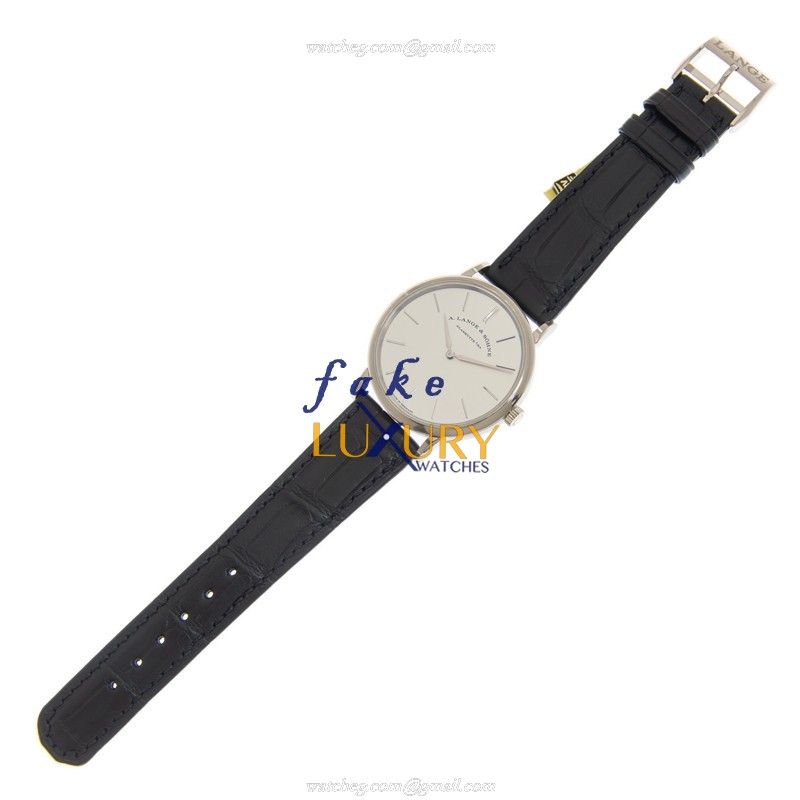 A Lange & Sohne 201.027 Saxonia Replica Watch with Manual Wind in Silver Dial - Image 2