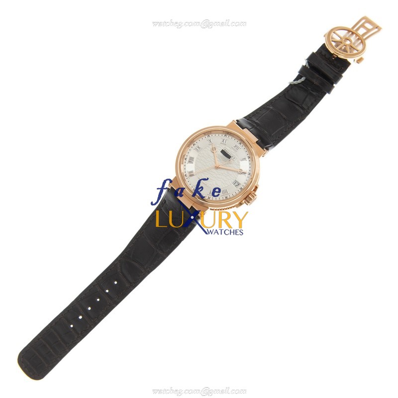 5517BR/12/9ZU - Breguet MARINE Replica Watch Automatic Silver Dial 18kt Rose Gold - Image 2