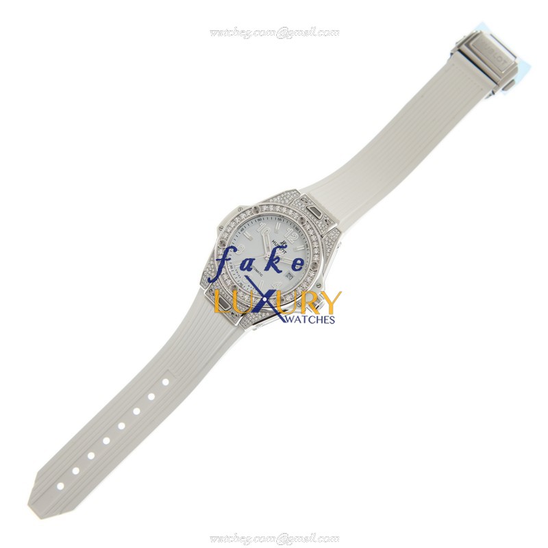 Hublot 485.SE.2010.RW.1604 Automatic Stainless Steel & Diamond Bezel Replica Watch - White Dial & - Image 2