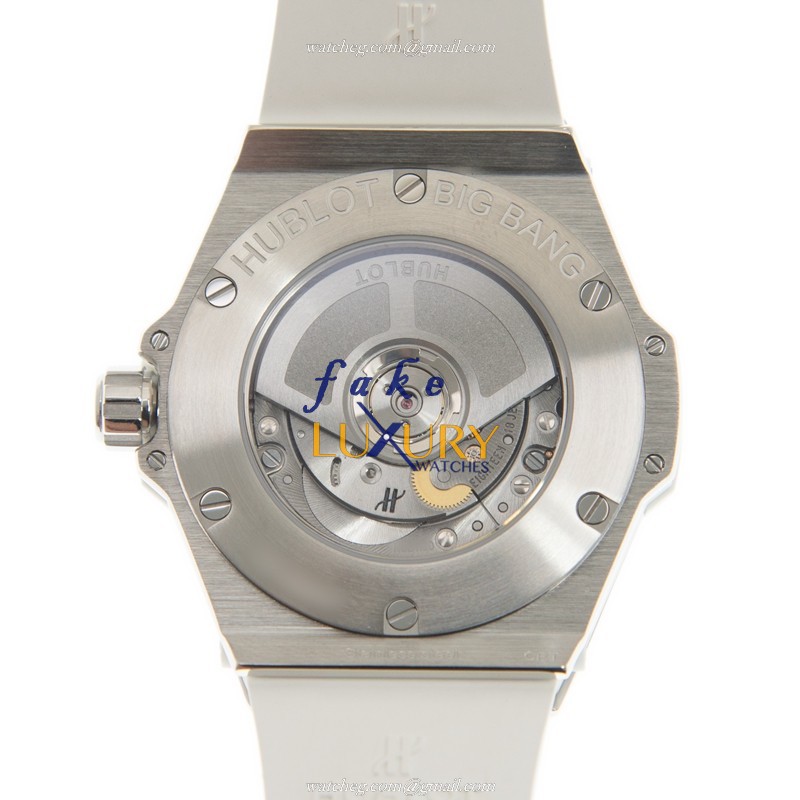 Hublot 485.SE.2010.RW.1604 Automatic Stainless Steel & Diamond Bezel Replica Watch - White Dial & - Image 3