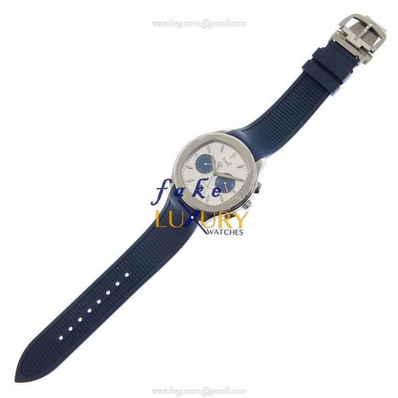 Piaget G0A46013 POLO Automatic Replica Watch, Silver Dial, Green Rubber Strap - Image 2