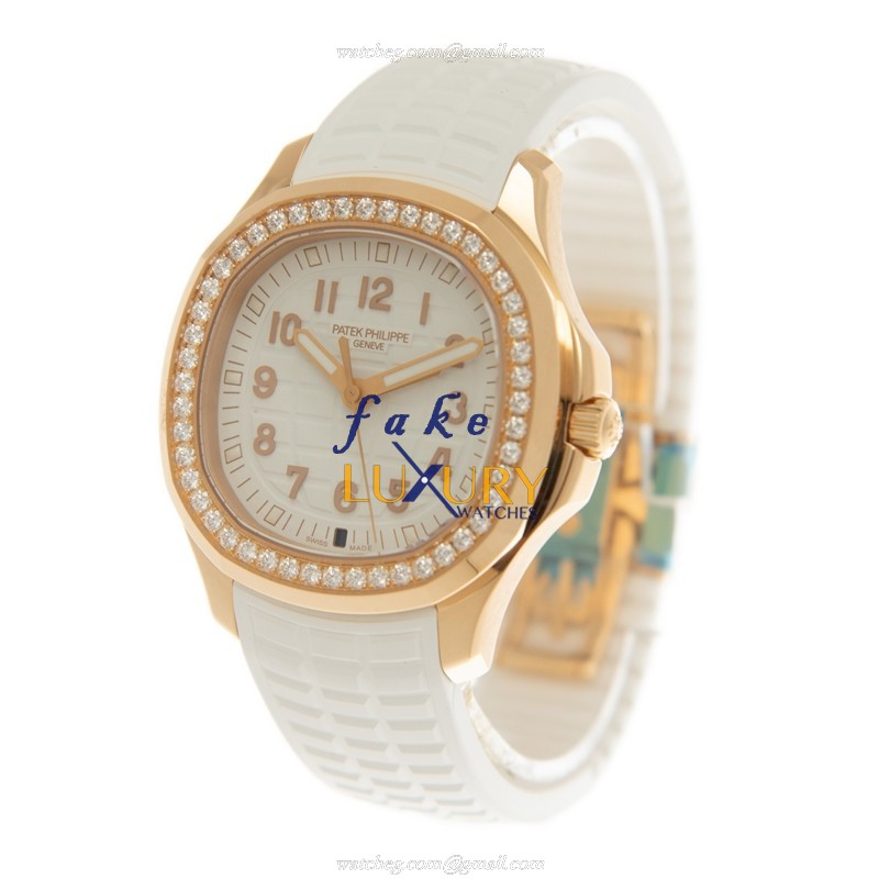 Patek Philippe 5269/200R-001 Replica Watch, Quartz Movement, 18kt Rose Gold & Diamonds Case, White - Image 3