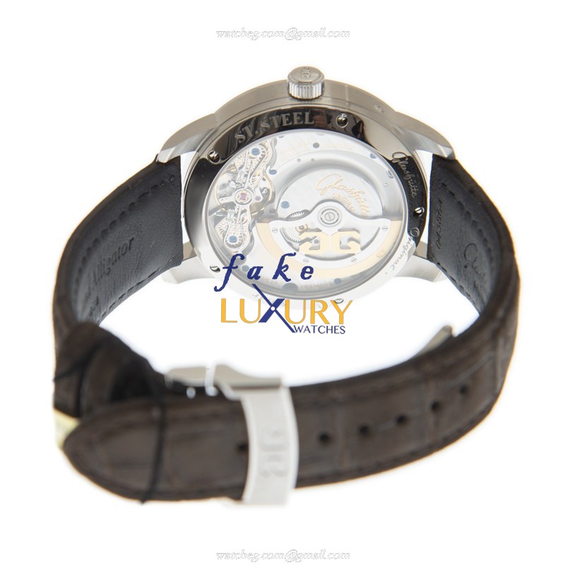 Glashutte 1-90-02-13-32-31 PANO Automatic Stainless Steel Green Dial Replica Watch - Image 4