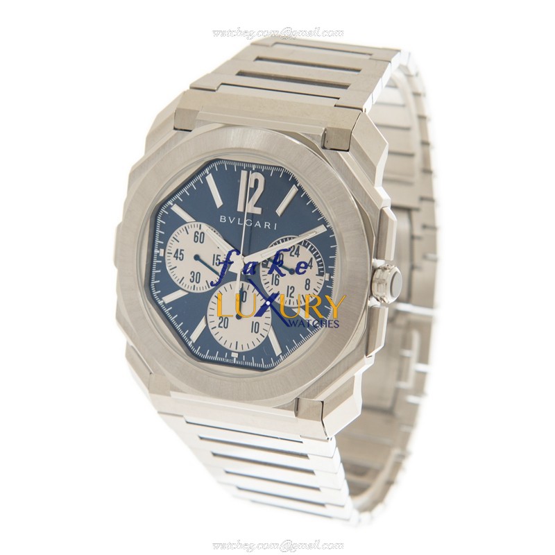 103467 - Bulgari Octo Finissimo Replica Watch - Automatic Blue Dial Stainless Steel - Image 3