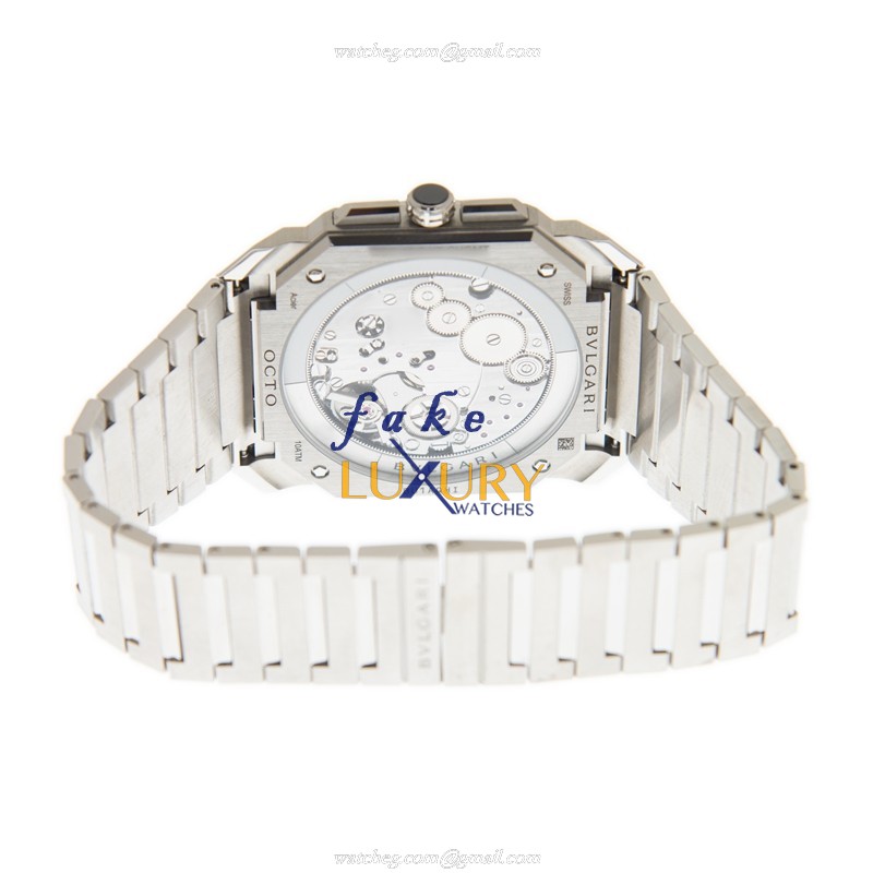 103467 - Bulgari Octo Finissimo Replica Watch - Automatic Blue Dial Stainless Steel - Image 4