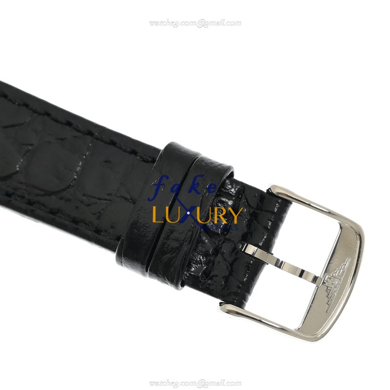 Longines L4.322.4.11.2 Replica Watch Automatic White Dial Stainless Steel Case Black Leather Strap - Image 4