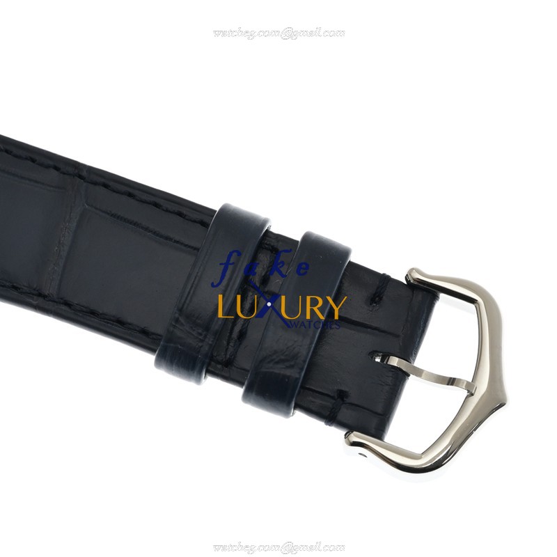 Cartier WSTA0055 Quartz Stainless Steel Replica Watch, Blue Dial, Green Leather Strap - Image 4